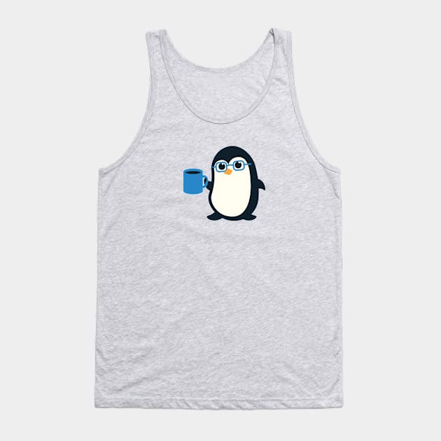 Cute Penguin Nerd Tank Top by natural20shirts